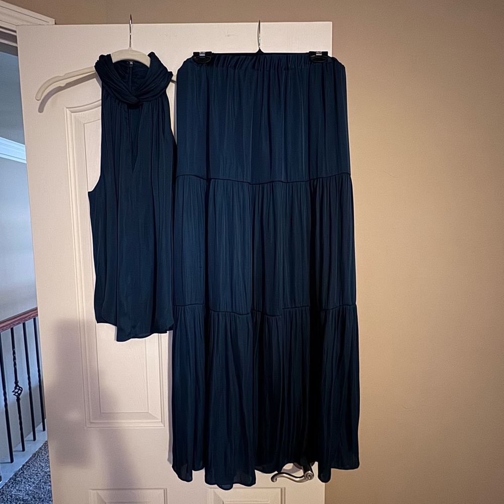 Banana Republic Deep Green Top & Skirt